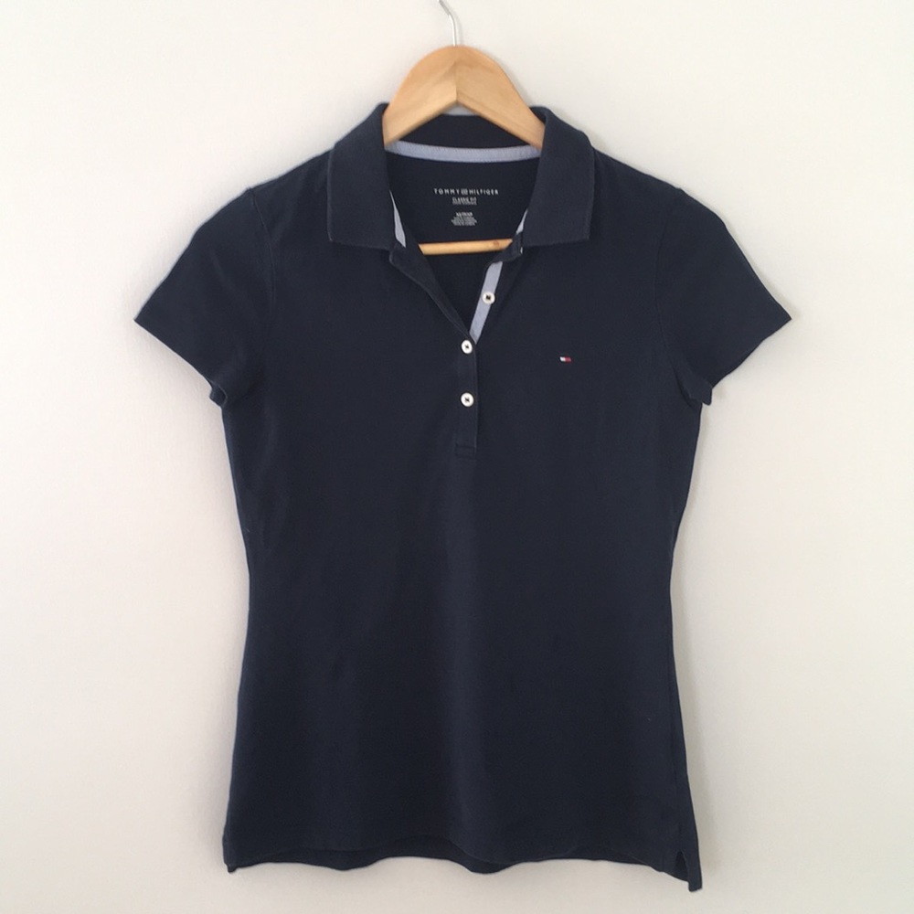 Tommy Hilfiger Navy Short Sleeves Polo, XSmall